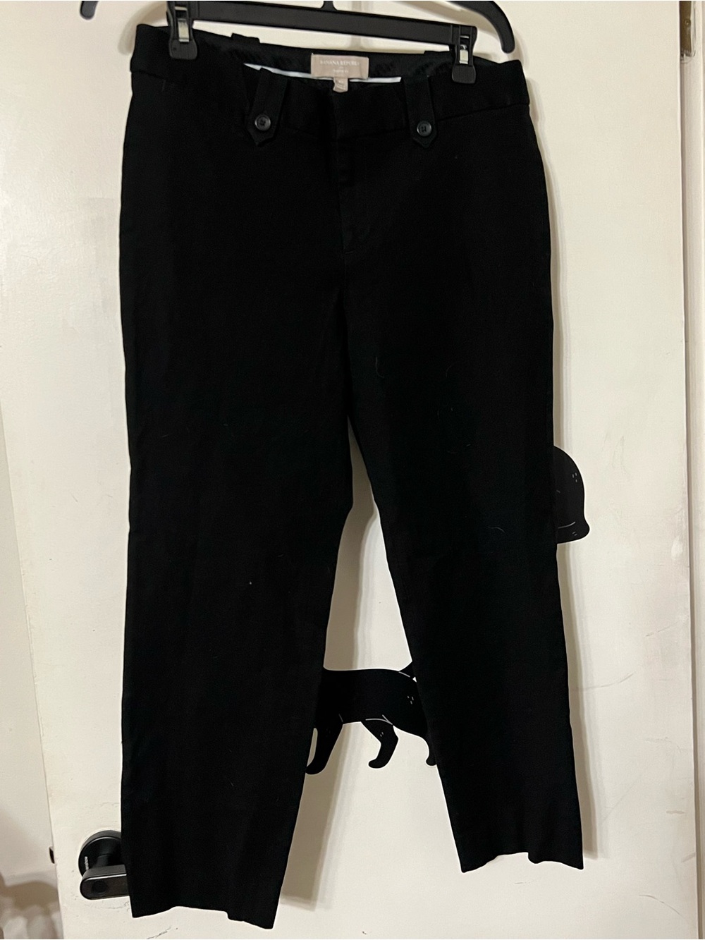 Banana Republic Black Cropped Women's Straight-Leg Pants